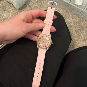 Michael kors pink silicon watch